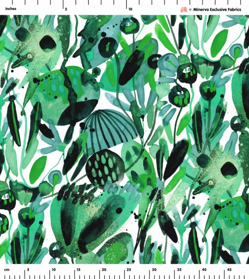 Minerva Exclusive Verdant Vale Aloe Vera Plant Dobby POD Fabric Dawn |  Minerva