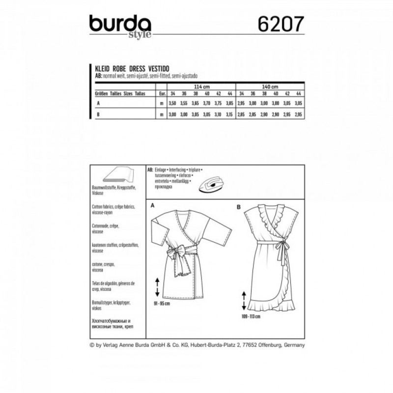 Burda Sewing Pattern 6207 | Minerva