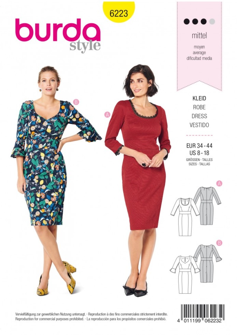 Burda Paper Sewing Pattern 6223 | Minerva