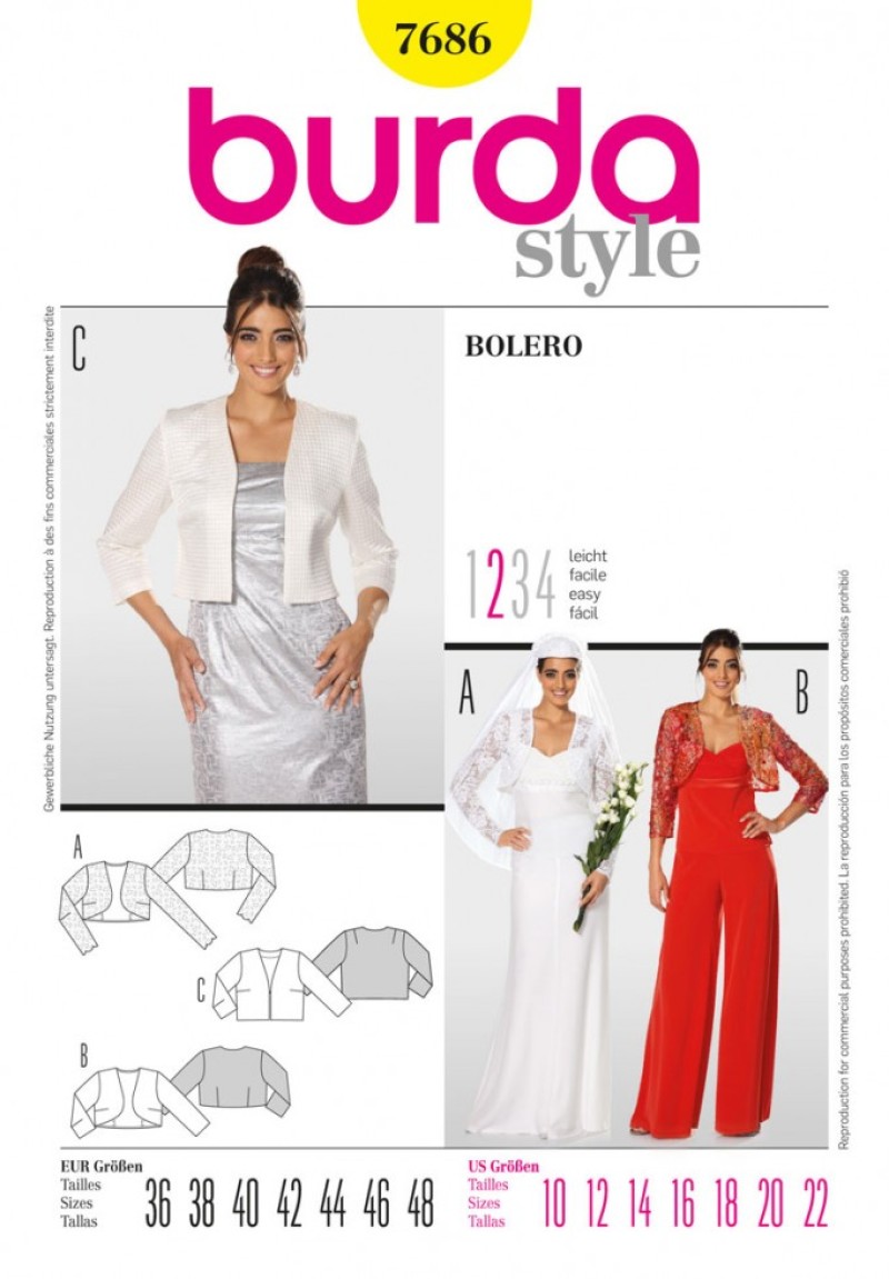 Burda Paper Sewing Pattern 7686 | Minerva