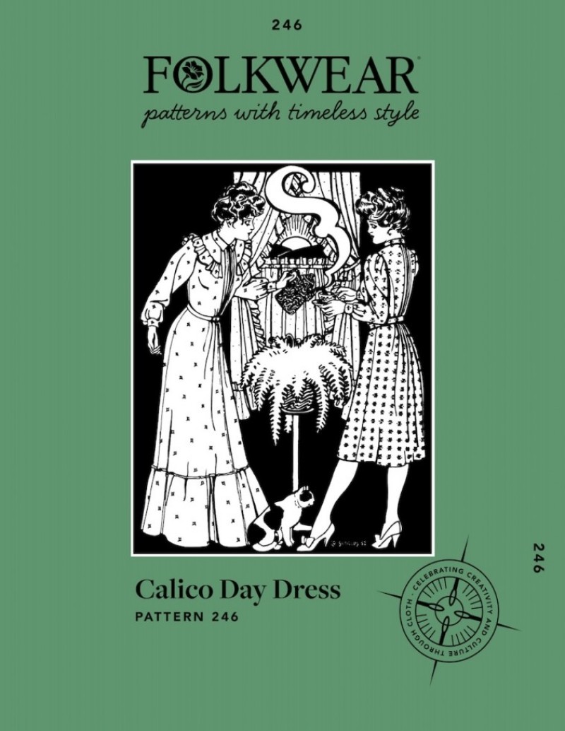 Folkwear Patterns Paper Sewing Pattern Calico Day Dress | Minerva Folkwear Patterns Paper Sewing Pattern Calico Day Dress | Minerva