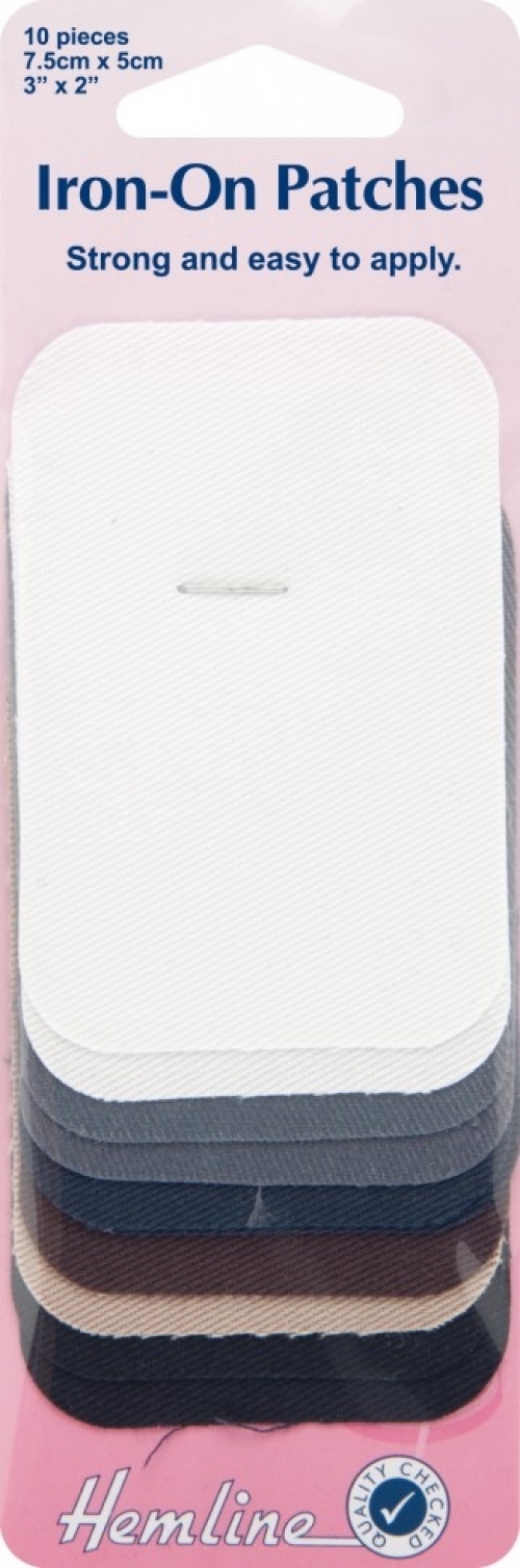 Hemline Cotton Twill Patches Assorted Colours