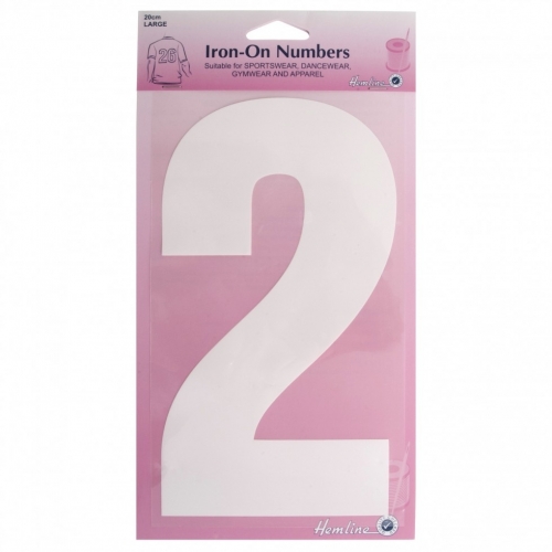 Hemline Number Patch Motif White Number 2