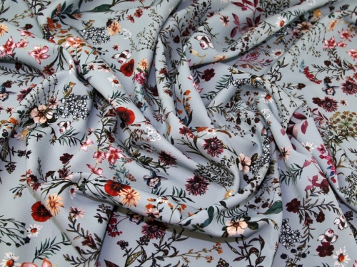 Lady McElroy Sydney Stretch Woven Suiting Fabric Misty Blue