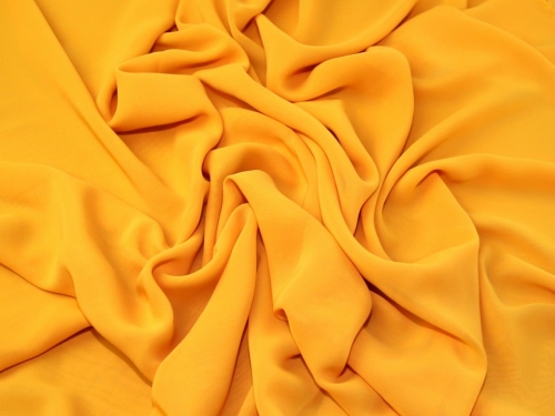 Minerva Core Range Ballerina Sheer Chiffon Fabric Saffron