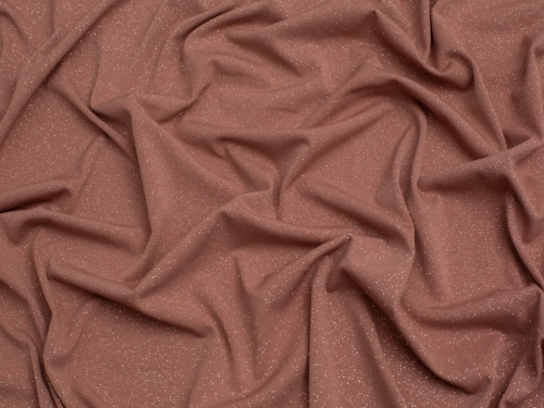 Minerva Core Range Dazzle Glitter ITY Silky Stretch Knit Fabric Rose Gold