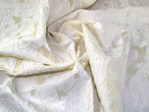 Devotion Woven Brocade Fabric Ivory