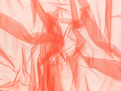 Minerva Core Range Dolce Vita Soft Italian Tulle Fabric Corallo