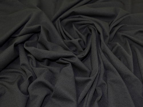 Minerva Core Range Farne Scuba Crepe Stretch Knit Fabric Black