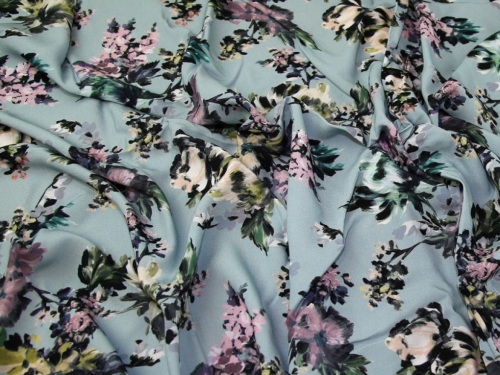 John Kaldor Fernando Viscose Challis Fabric Duck Egg