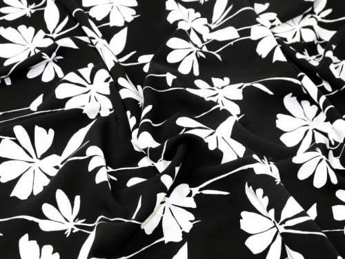 John Kaldor Hermione Crepe Fabric Black & Ivory