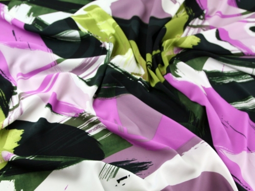 John Kaldor Hermione Crepe Fabric Lilac & Lime