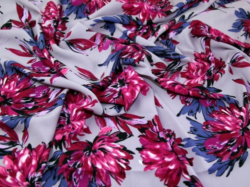 John Kaldor Hermione Crepe Fabric Pink & Purple