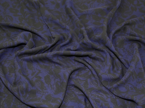 John Kaldor Ice Sheer Chiffon Fabric Indigo & Black