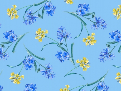John Kaldor Ice Sheer Chiffon Fabric Cornflower Blue