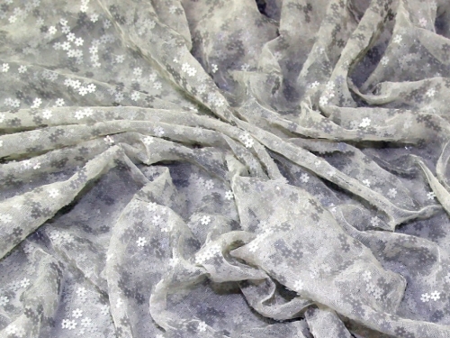 Jasper Sequin Mesh Fabric Ivory