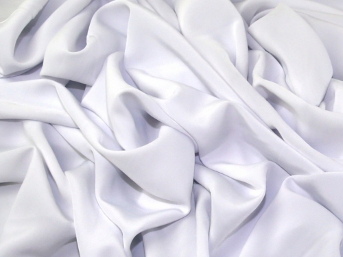 Minerva Core Range Juliet Smooth Peachskin Crepe Fabric White