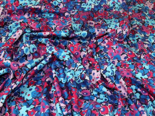 John Kaldor Lizzano Cotton Sateen Fabric Pink & Blue
