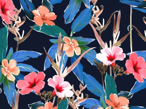 John Kaldor Lizzano Cotton Sateen Fabric Blue