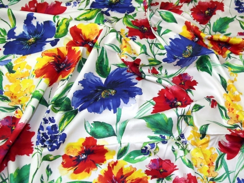 John Kaldor Lizzano Cotton Sateen Fabric White