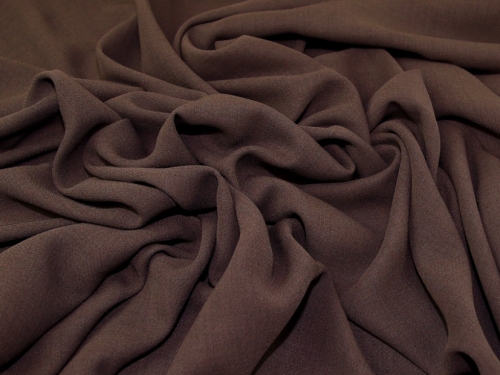 Minerva Core Range Lugano Crepe Fabric Chocolate Brown