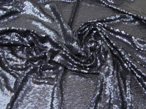 Minerva Core Range Luxor Sequin Mesh Fabric Navy Blue