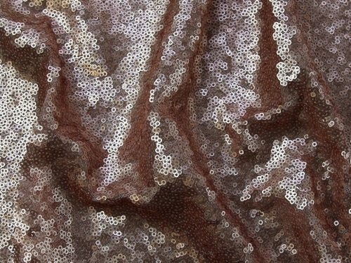 Minerva Core Range Luxor Sequin Mesh Fabric Rose Gold