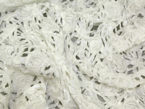 Messina Ribbon Lace Fabric Ivory