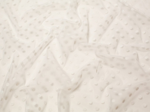 Moonlight Glitter Tulle Net Fabric Ivory