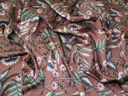 John Kaldor Paris Charmeuse Silky Satin Fabric Mink