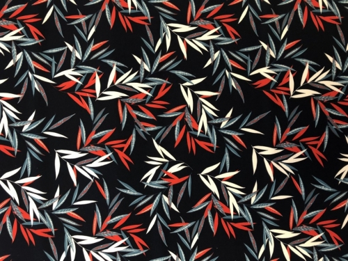 John Kaldor Pease Blossom Crepe Fabric Red