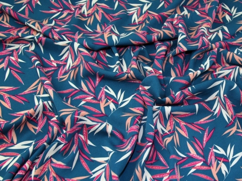 John Kaldor Pease Blossom Crepe Fabric Teal