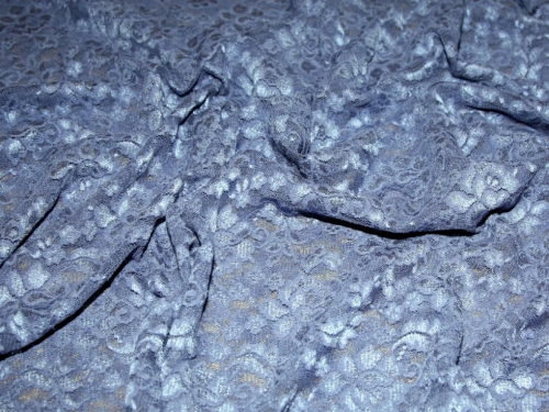 Minerva Core Range Perugia Stretch Lace Fabric Indigo