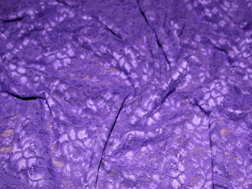 Minerva Core Range Perugia Stretch Lace Fabric Violet