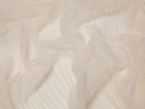 Minerva Core Range Dolce Vita Pleated Tulle Net Fabric Ivory