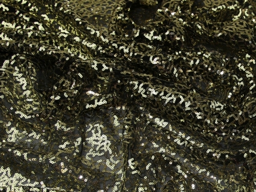Pomona Sequin Mesh Fabric Gold