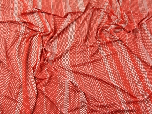 John Kaldor Portia ITY Silky Stretch Knit Fabric Red & Cream