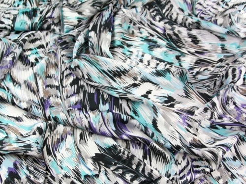 John Kaldor Rosaline Crinkle Satin Fabric Purple