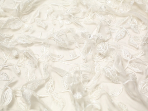 Minerva Core Range Roxanne Beaded Lace Fabric Porcelain