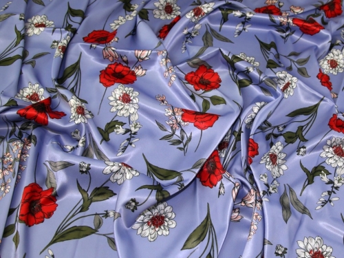 John Kaldor Santa Cruz Stretch Woven Satin Fabric Wedgewood
