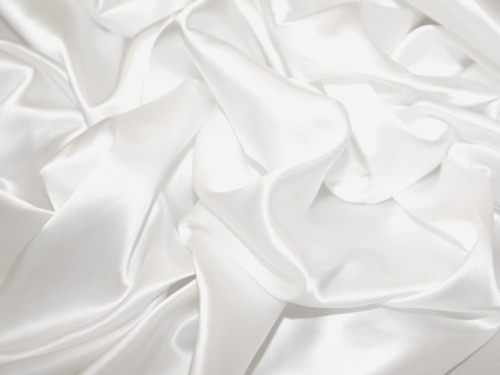Sirene Silk Satin Fabric White