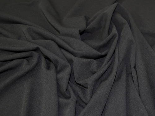 Minerva Core Range Suzette Textured Stretch Knit Fabric Black