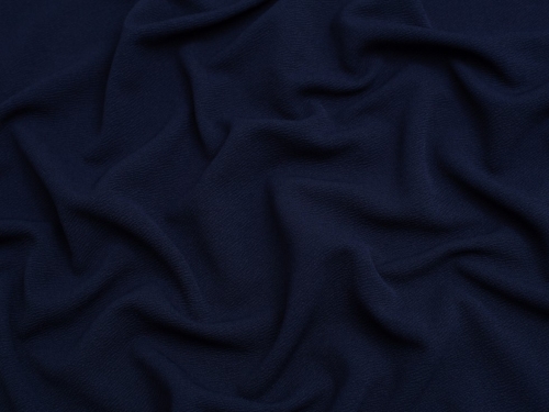 Minerva Core Range Suzette Textured Stretch Knit Fabric Navy Blue