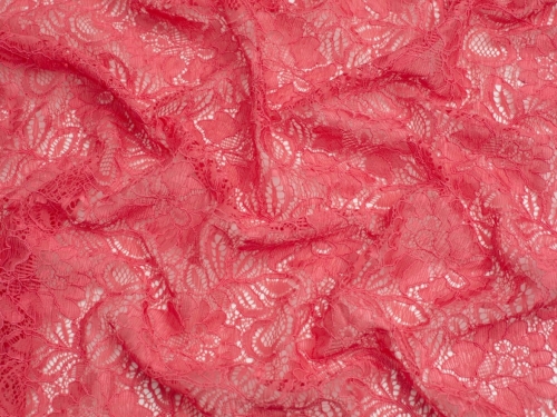 Minerva Core Range Tocca Corded Lace Fabric Coral