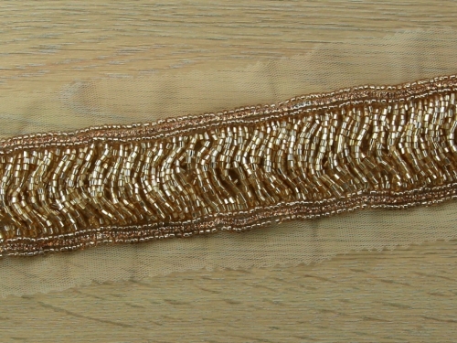 Loose Beaded Lace Trim Gold