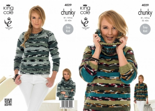 King Cole Big Value Knitting Pattern 4029