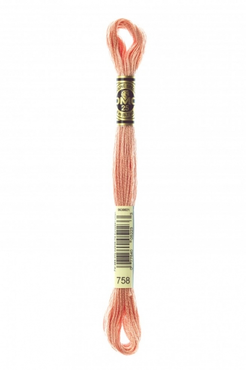 DMC Stranded Cotton Embroidery Thread 758