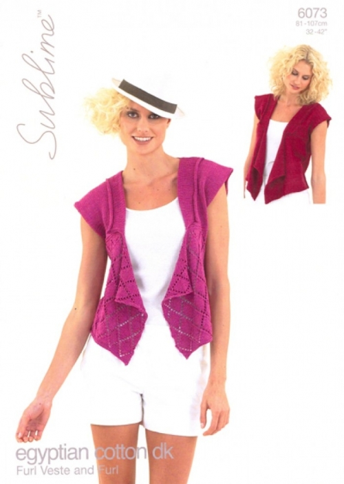 Sublime Egyptian Cotton Knitting Pattern 6073