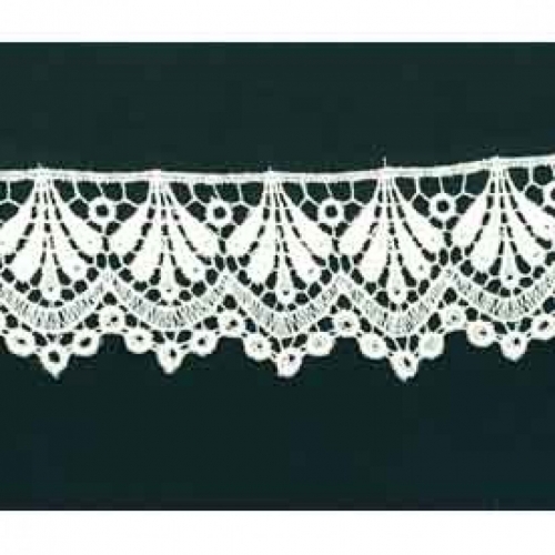 Heavy Guipure Lace Trim White