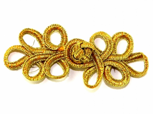Chinese Button Frog Fasteners Gold